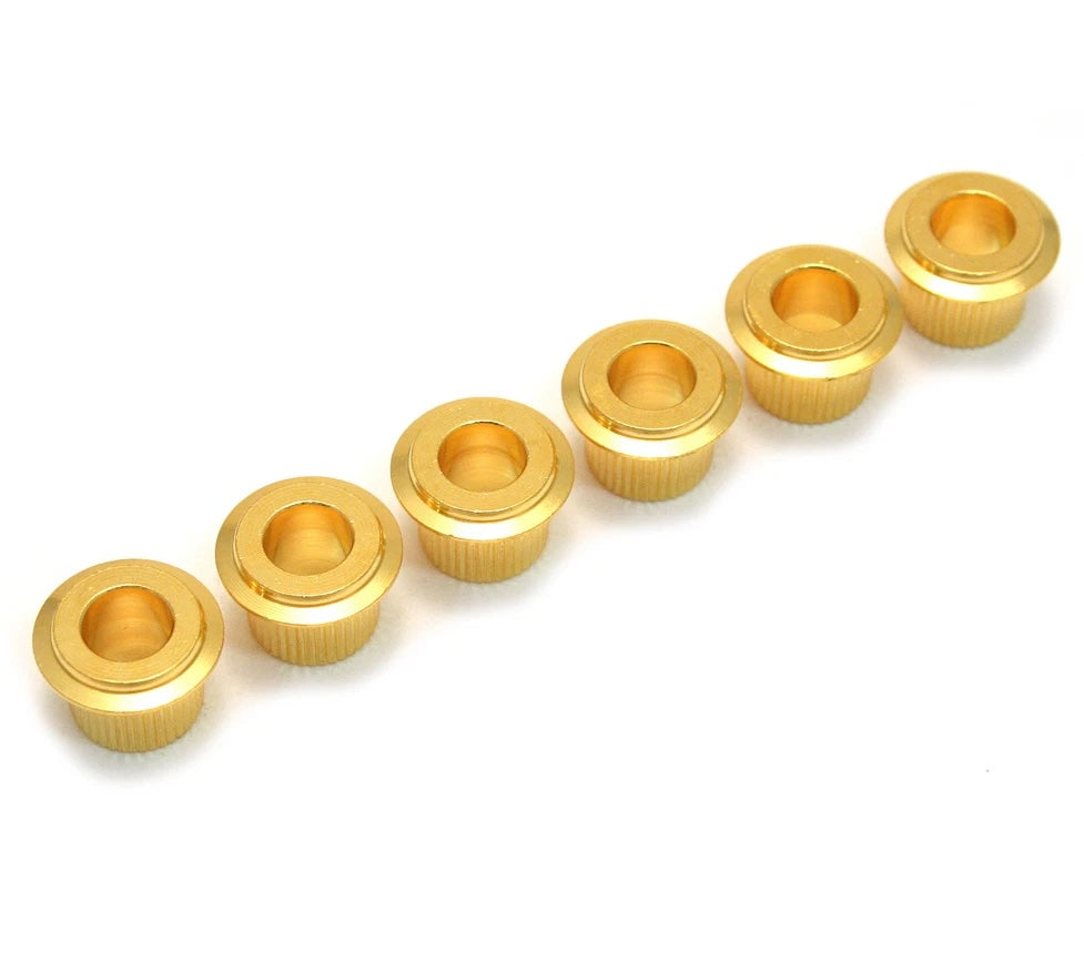 Allparts Press-In Adapter Tuner Bushings, 10mm, Set of 6, GOLD