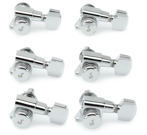 Schaller Germany M6 135 6-In-Line Guitar Locking Tuners Machines - CHROME