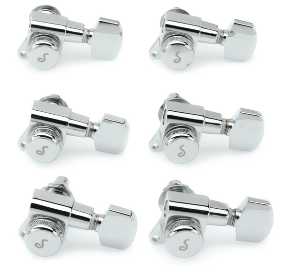 Schaller Germany M6 135 6-In-Line Guitar Locking Tuners Machines - CHROME