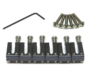 Graph Tech String Saver Elite LEFT-HANDED 6-Saddle Set for Strat/Tele, 2-1/16"