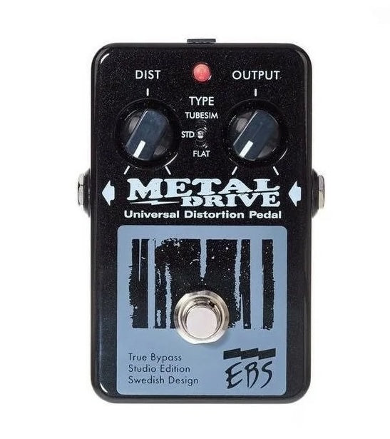 EBS Metal Drive Distortion, Pedal Studio Edition, Bass Distortion Effect Pedal
