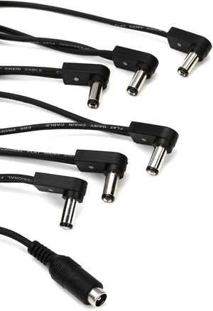 EBS DC-6-90F - 9.45-inch Angled-Straight Daisy-Chain DC Power Split Cable 1-6