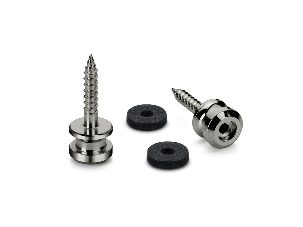 Genuine Schaller Germany S-Lock Straplock Replacement Buttons Pair, RUTHENIUM