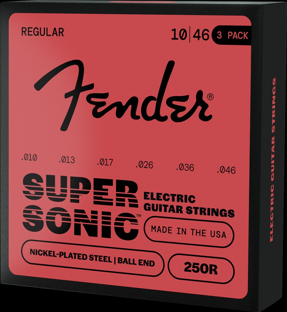 3-PACK Fender Super 250R NPS Electric Guitar Strings Set - REGULAR 10-46 GUAGE