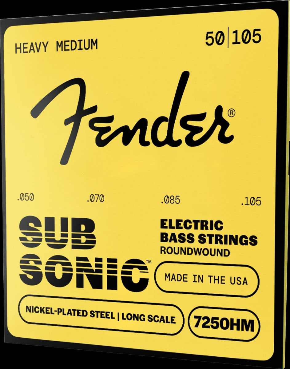 Fender 7250HM SubSonic NPS Roundwound Bass Strings, HEAVY-MEDIUM 50-105