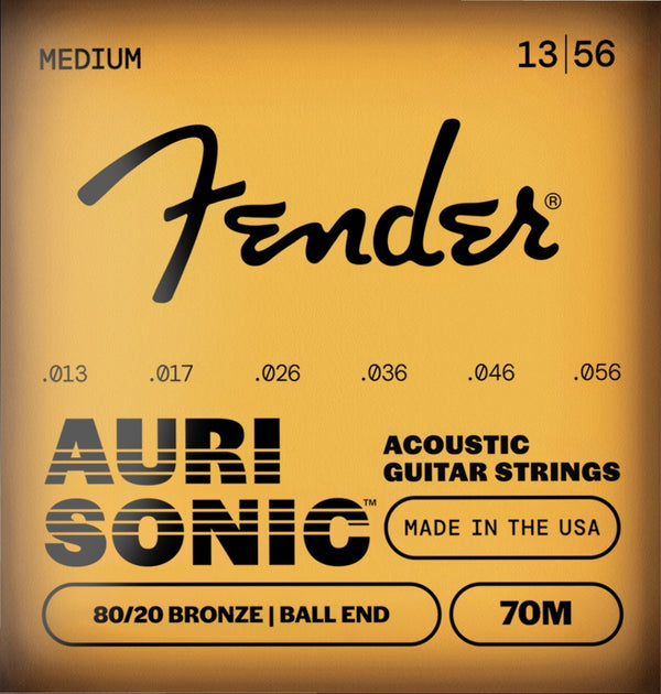 Fender 70M AuriSonic 80/20 Bronze Acoustic Guitar Strings Set - MEDIUM 13-56