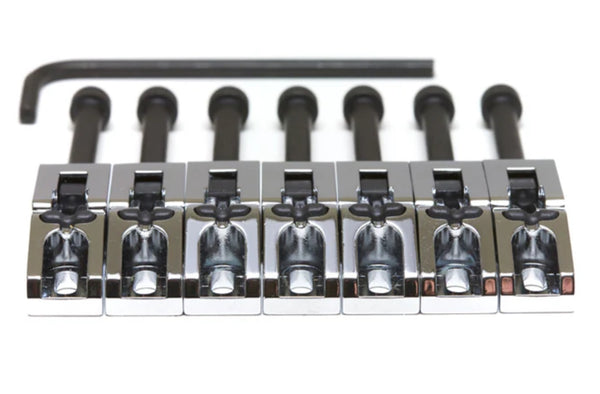 Graph Tech Floyd Rose Style 7-STRING String Saver Saddles Set, CHROME