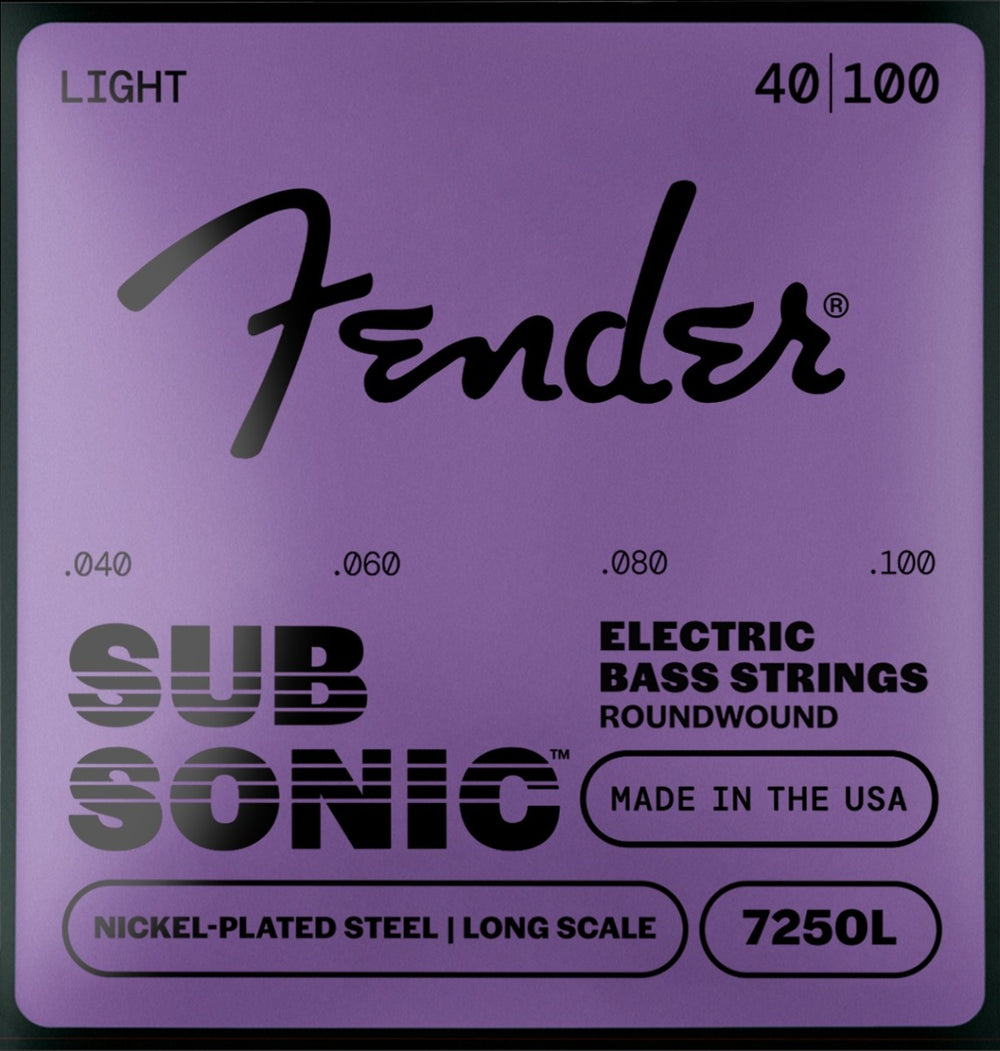 Fender 7250L NPS Roundwound Electric Bass Strings, Long-Scale LIGHT 40-100