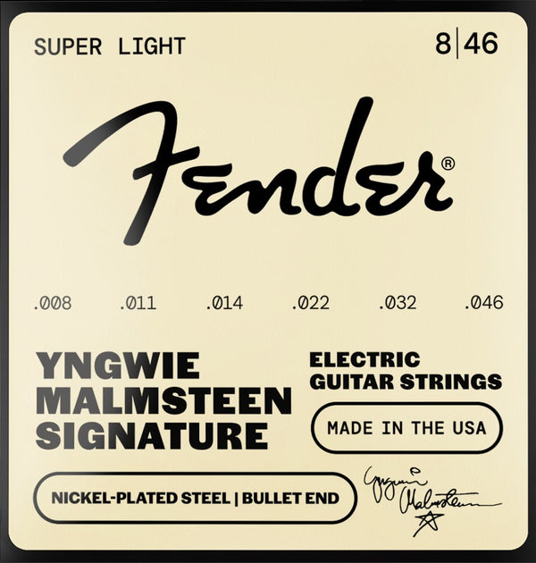 Fender Yngwie Malmsteen Signature Electric Guitar Strings, SUPER LIGHT 8-46