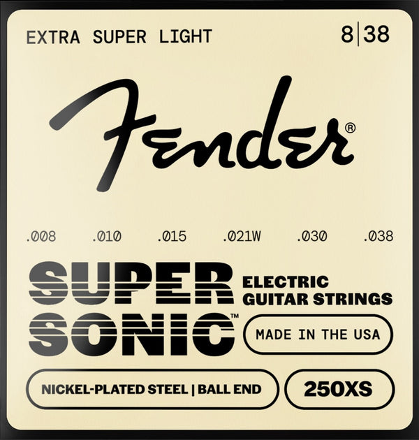 Fender Super 250XS Nickel-Plated Steel Electric Guitar Strings EXTRA SUPER LIGHT