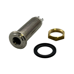 Ibanez Long Threaded 1/4" Stereo TRS Barrel Jack - Nickel, 3JKB6S001CH