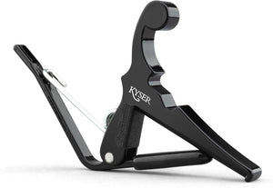 Kyser Quick-Change Capo, Black - for Banjos, Ukes, & Mandolins, USA Made, KBMBA