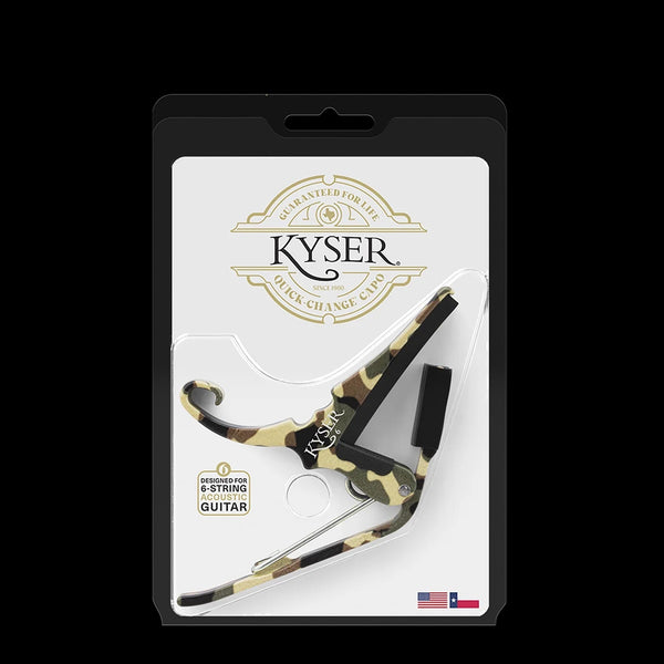 Kyser Quick-Change Capo, Camo 2.0, for 6-String Acoustic Guitar, USA, KG6C2A