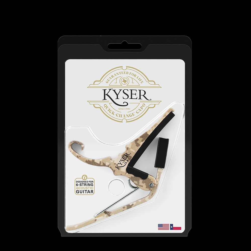 Kyser Quick-Change Capo, G4V Desert Sand for 6-String Acoustic Guitar, KG6G4V2A