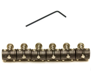 Graph Tech String Saver Barrel Saddles Set for Jazzmaster/Jaguar/Mustang, Black