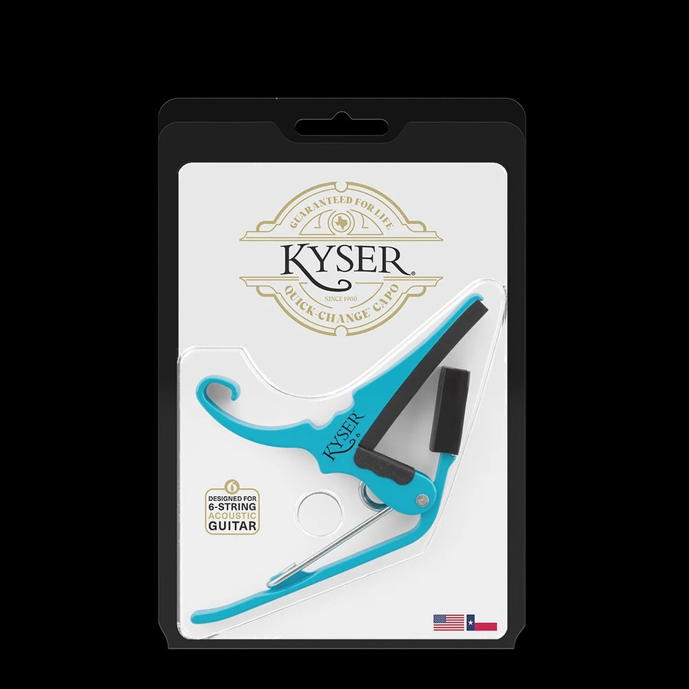 Kyser Quick-Change Capo, Mr. Blue Sky, for 6-String Acoustic Guitar, KG6MBSA