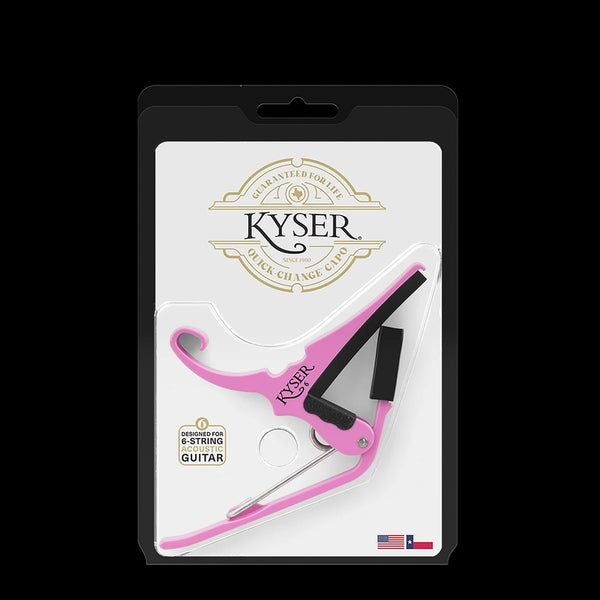 Kyser Quick-Change Capo, Pink Revival, for 6-String Acoustic Guitar, USA, KG6PRA