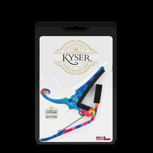 Kyser Quick-Change Capo, Tie-Dye, for 6-String Acoustic Guitar, USA, KG6TDA