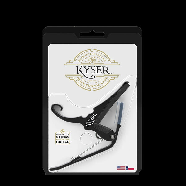 Kyser Quick-Change Capo, Black, for 6-String Classical Guitar, USA, KGCBA
