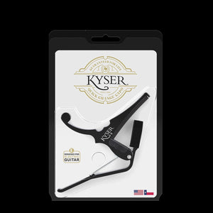 Kyser Quick-Change Capo, Black, for 6-String Electric Guitar, USA, KGEBA