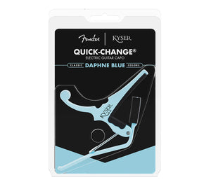 Kyser X Fender Capo, Daphne Blue, for 6-String Electric Guitar, KGEFDBA