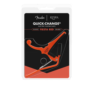 Kyser X Fender Capo, Fiesta Red, for 6-String Electric Guitar, KGEFFRA