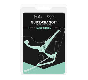 Kyser X Fender Capo, Surf Green, for 6-String Electric Guitar, KGEFSGA