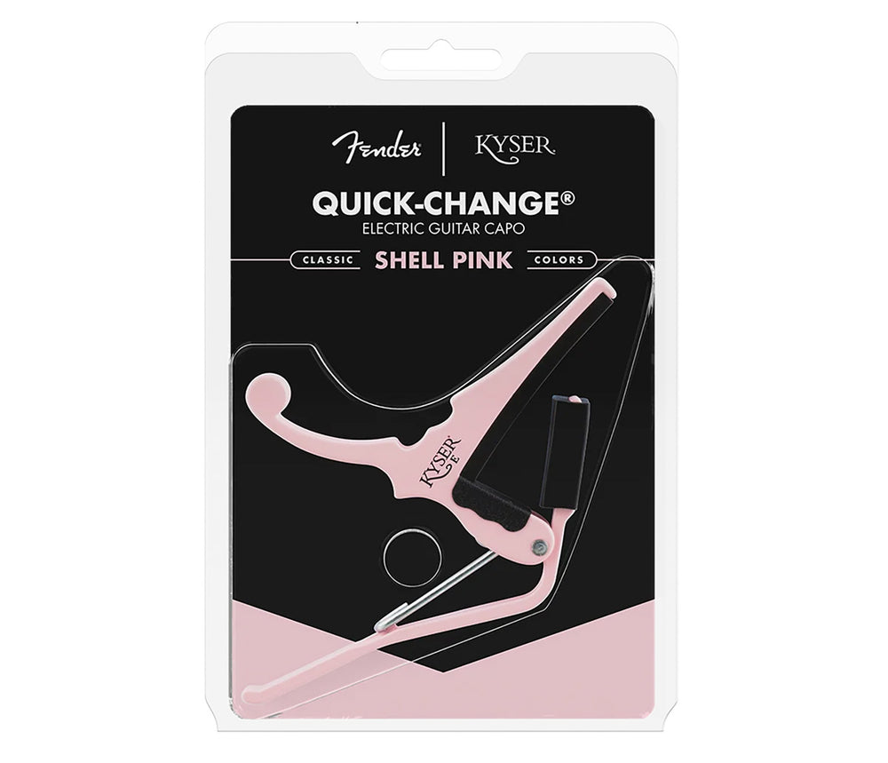 Kyser X Fender Capo, Shell Pink, for 6-String Electric Guitar, KGEFSPA