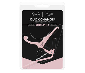 Kyser X Fender Capo, Shell Pink, for 6-String Electric Guitar, KGEFSPA