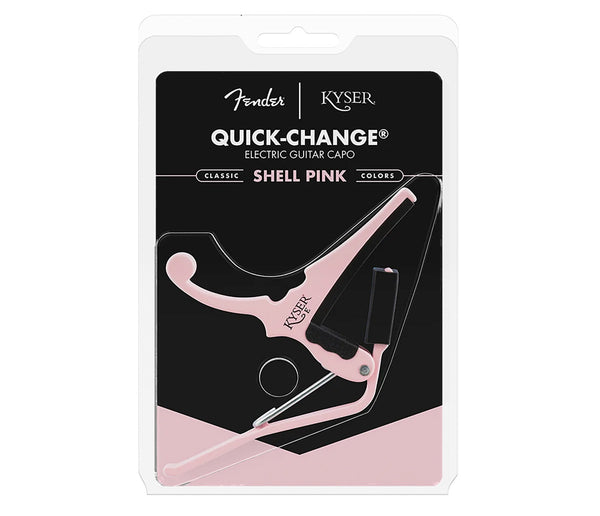 Kyser X Fender Capo, Shell Pink, for 6-String Electric Guitar, KGEFSPA