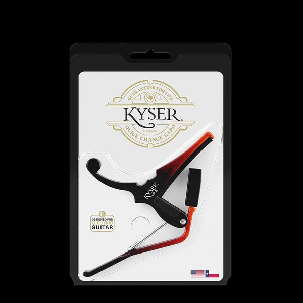 Kyser Quick-Change Capo, Sunburst, for 6-String Electric Guitar, USA, KGESNBA