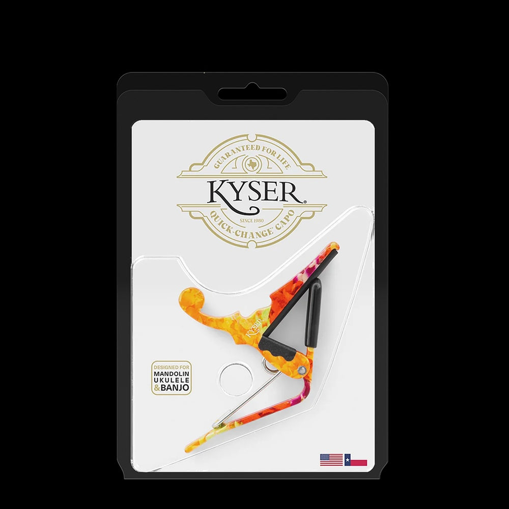Kyser Quick-Change Capo, Hawaiian Lea, for Ukuele/Uke, Made in USA, KULEA