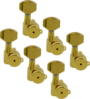 Hipshot Vintage Grip-Lock Staggered Locking Tuners 6-In-Line Gold 6K1VEL0G-STAG