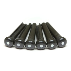 Graph Tech TUSQ PP-2142-00 Acoustic Guitar Bridge Pins Black MOP Dot 6-Pack