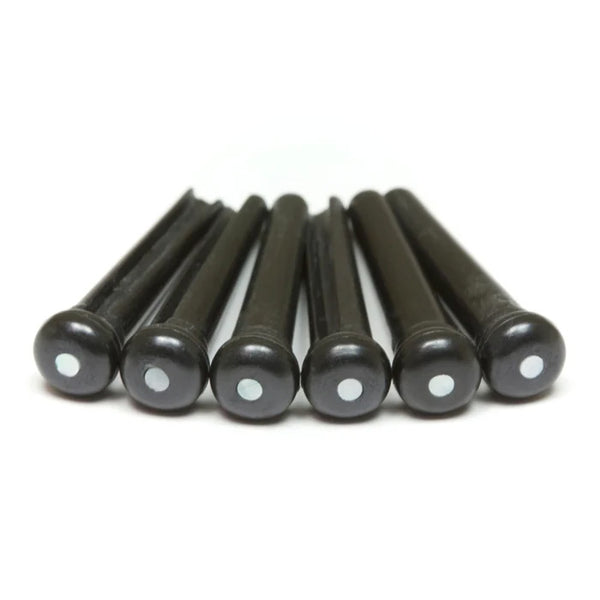 Graph Tech TUSQ PP-2142-00 Acoustic Guitar Bridge Pins Black MOP Dot 6-Pack