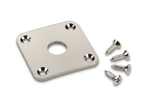 Schaller Curved Input Jack Plate for Gibson Les Paul Guitar - NICKEL - 15190100
