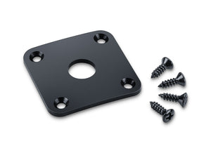 Schaller Curved Input Jack Plate for Gibson Les Paul Guitar - BLACK - 15190400