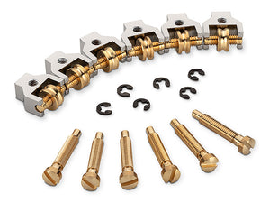 Schaller Germany STM Roller Bridge Saddles, Pure Sound Brass, Nickel, Set of 6