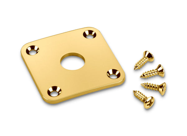 Schaller Curved Input Jack Plate for Gibson Les Paul Guitar - GOLD - 15190500