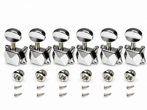 Genuine Fender Squier Old Style '99 - '06 Affinity Strat Tuners/Keys Set, CHROME