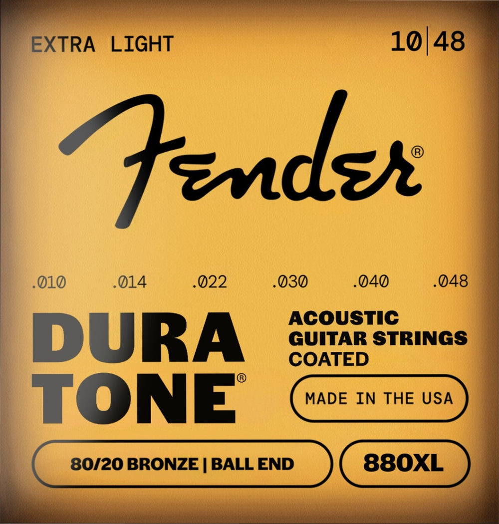 Fender 880XL Dura-Tone Coated Acoustic Guitar Strings - EXTRA LIGHT 10-48