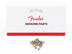 (Pack of 12) Genuine Fender Oval Head NICKEL Pickguard Screws for Guitar/Bass