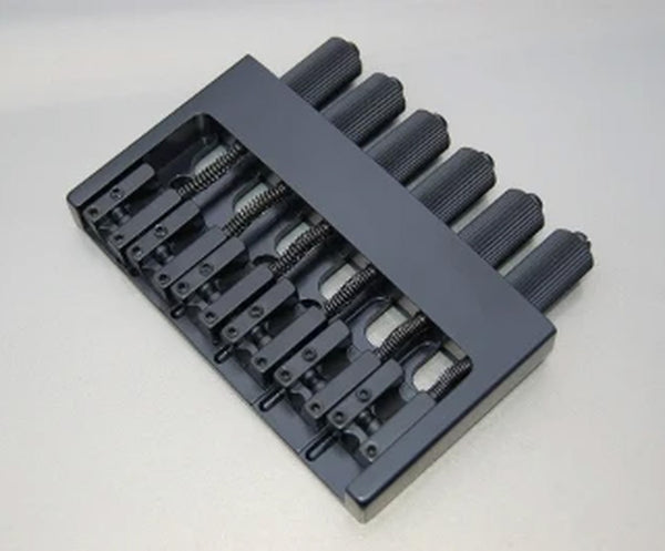 Hipshot 6-String Headless Bass Bridge, Black, .640" String Spacing, 5H600BB-640