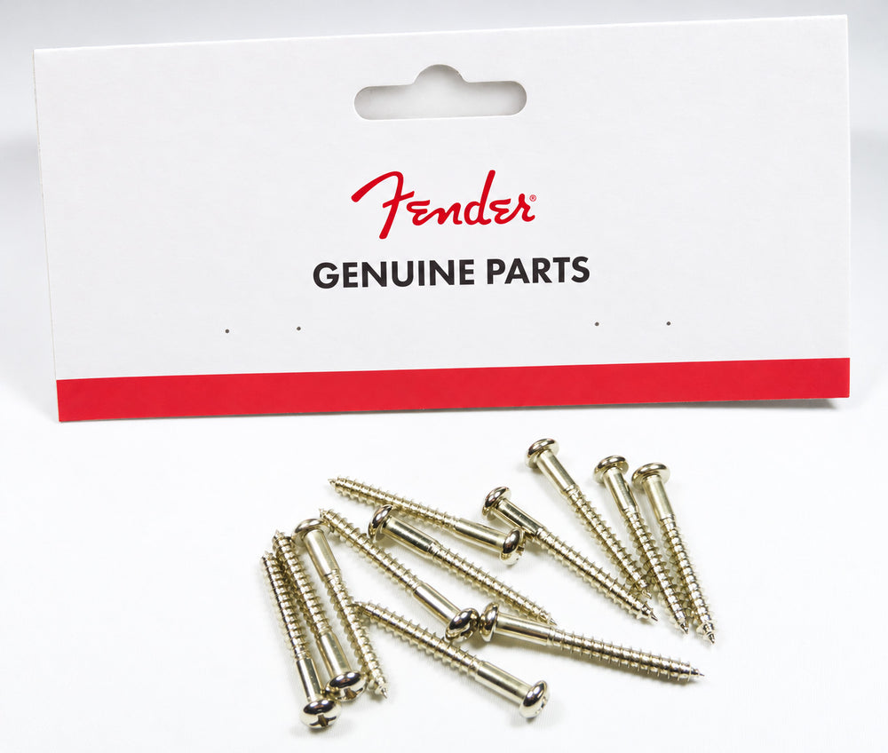 Genuine Fender (12) Nickel Bridge Mounting Screws for Vintage Strat/Stratocaster