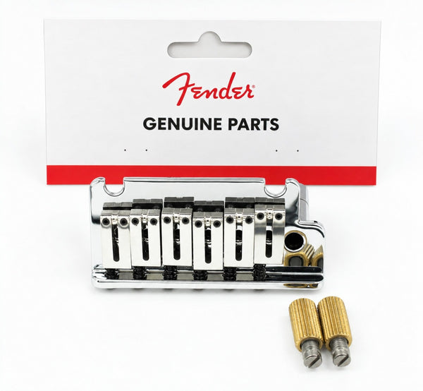 Genuine Fender Deluxe Ultra Strat/Stratocaster Bridge Tremolo Assembly - Chrome