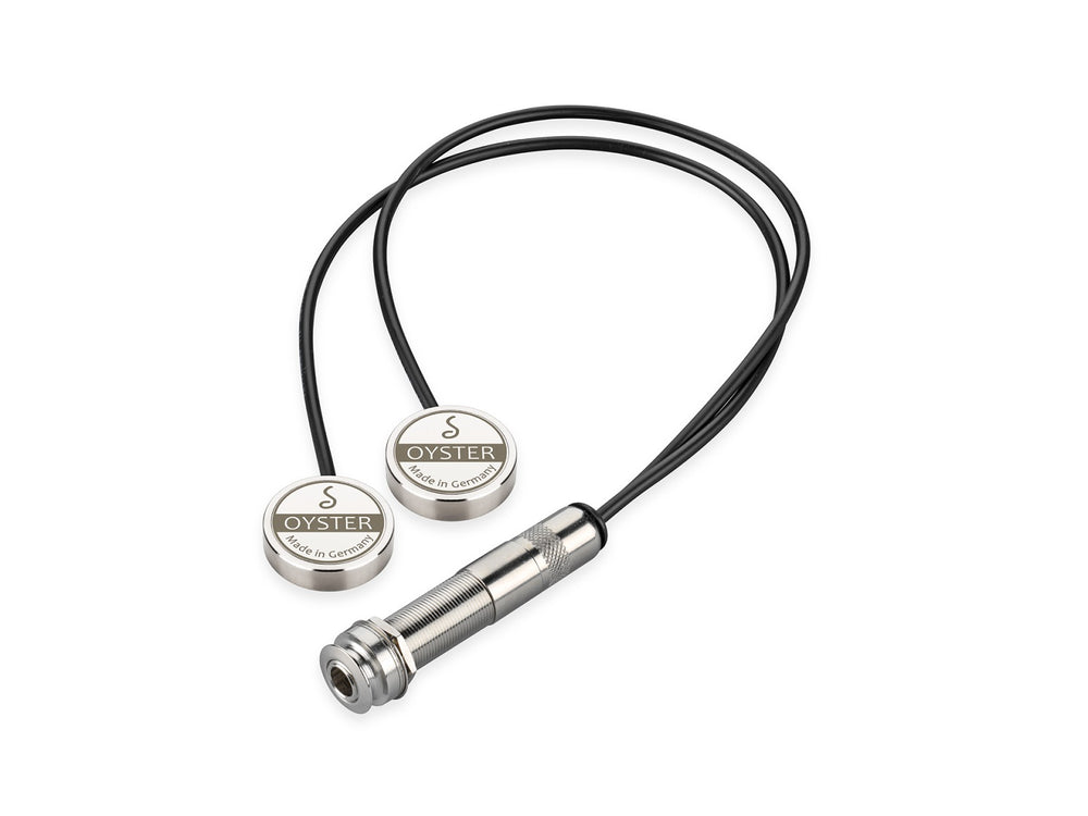 Schaller Germnay D/S Oyster Piezo Acoustic Instrument/Guitar Pickup, Nickel