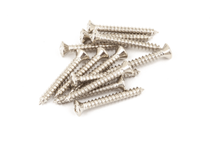 Genuine Fender Tele/Telecaster/Bass Guitar Bridge NICKEL Mounting Screws 12 Pack