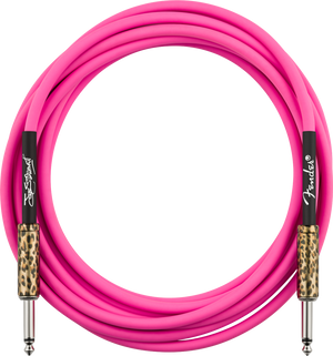 Fender Joe Strummer Signature Series 13' Instrument/Guitar Cable - Pink Leopard