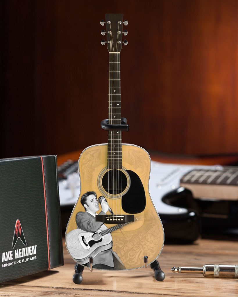 AXE HEAVEN Elvis Presley '55 Tribute Acoustic Guitar Miniature Display Gift