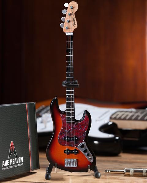 AXE HEAVEN Fender Sunburst Jazz Bass MINIATURE Guitar Display Gift